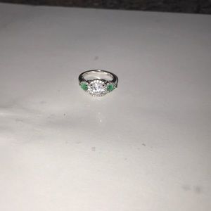 Sterling silver and diamonique ring